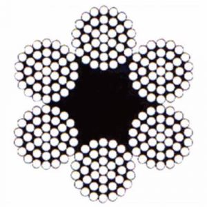 Jeklenica 6×37 žic s tekstilnim jedrom Jeklenica 6×37 žic s tekstilnim jedrom